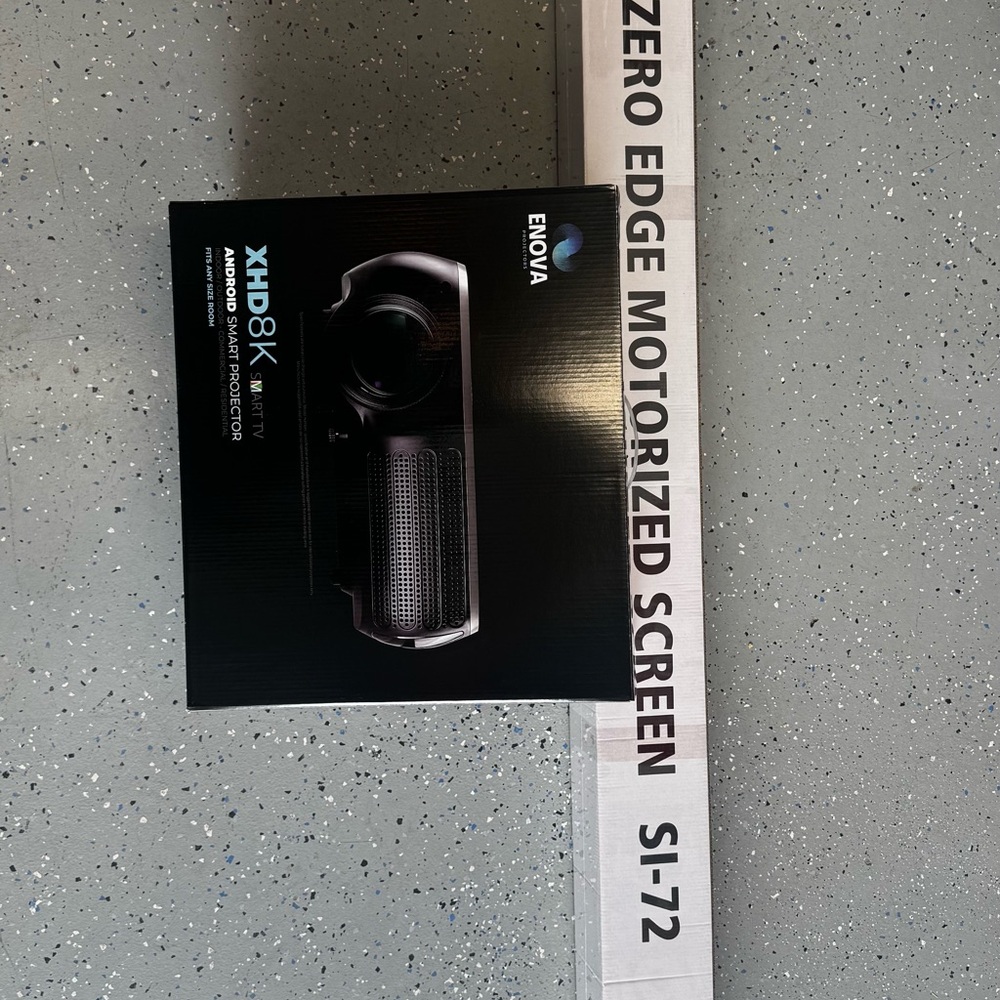 ENOVA XHD 8K  High-Performance Projector W/ FREE 72” Zero edge motorized screen
